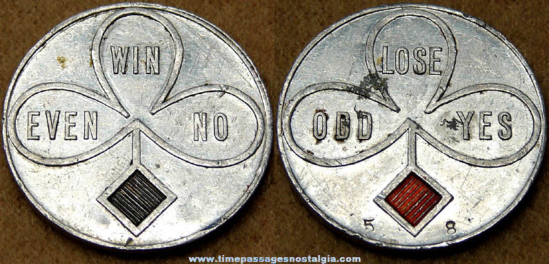 Old Aluminum Metal Gambling Token Coin