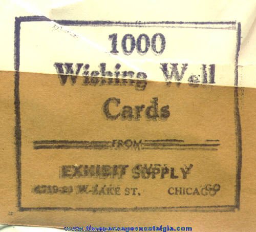 (50) 1940s Lucky Wishing Well Exhibit Supply Arcade Fortune Cards
