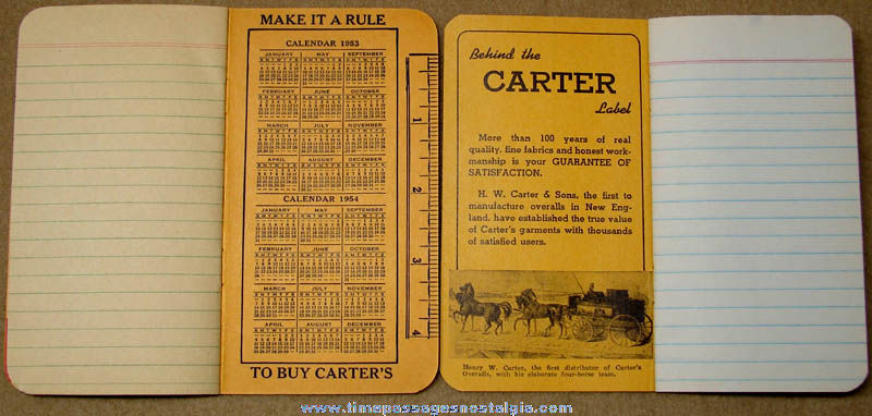 (2) Old Carter’s Workwear Advertising Premium Booklets