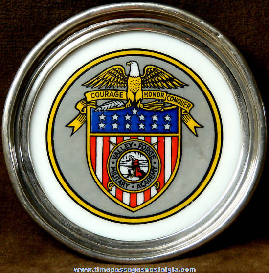 Small Colorful Valley Forge Military Academy Advertising Souvenir Plate