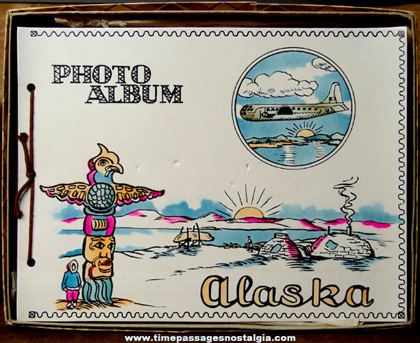 Old Unused & Boxed Alaska Advertising Souvenir Photo Album