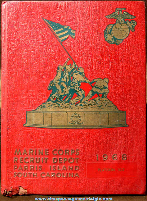 1968 U.S. Marine Corps Recruit Depot Parris Island South Carolina Book