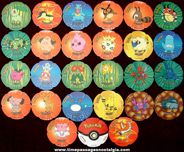 Set of (27) ©2000 Cracker Jack Nintendo Pokemon Flix Prizes