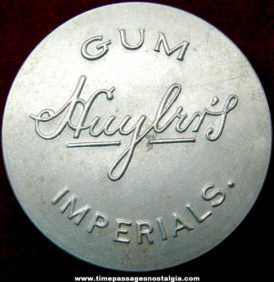 Old Embossed Huylers Gum Imperials Advertising Container