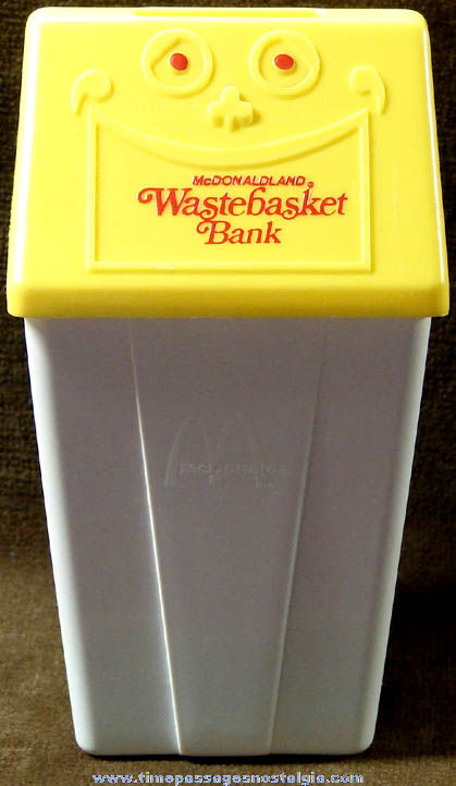 ©1975 McDonald’s McDonaldland Advertising Premium Wastebasket Coin Bank