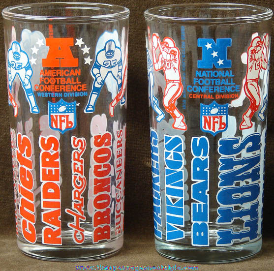 ©1976 American & National Football Team Premium Glasses