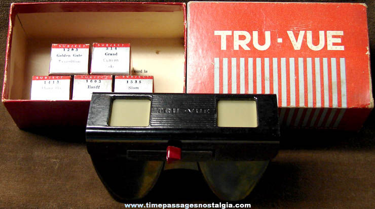 (5) Boxed 1930s Tru-Vue 3-D Films With Viewer