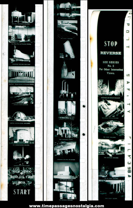 1939 New York World’s Fair Advertising Souvenir 16mm Film Strip