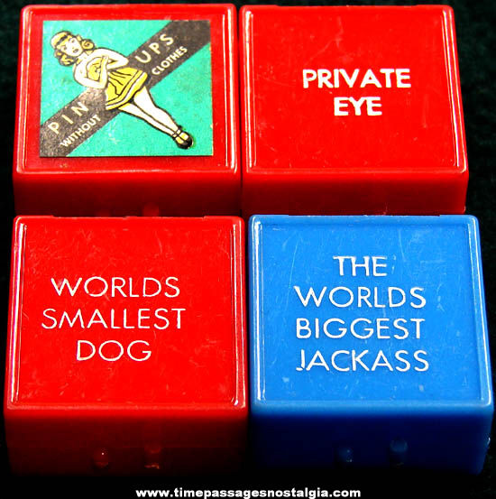 (4) Small Old Boxed Novelty Toy Prank Jokes