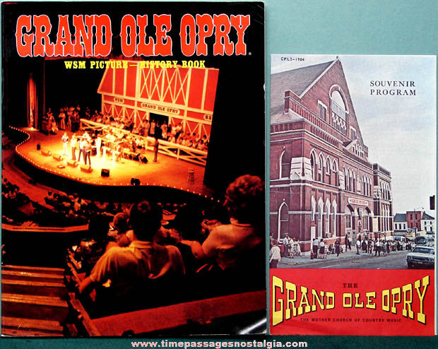 (2) 1970s Grand Ole Opry Nashville Tennessee Advertising Items