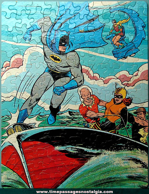 Boxed 1966 Batman & Robin Cartoon Character Jigsaw Puzzle