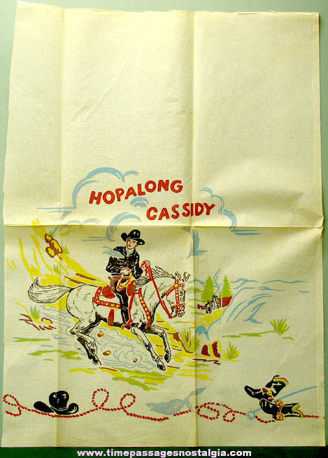 (8) Colorful 1950s Hopalong Cassidy Paper Tablecloth Panels