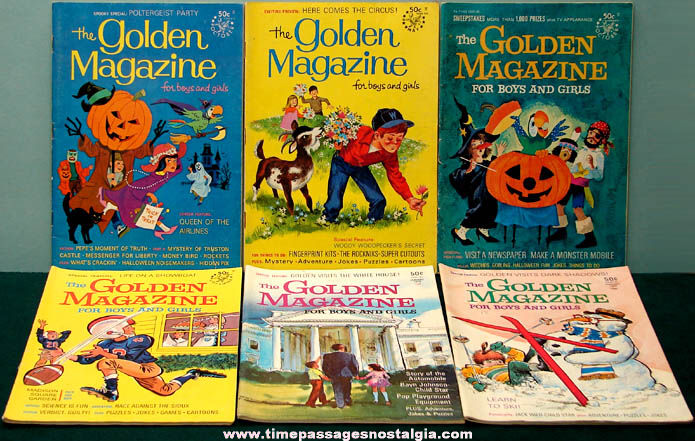 (6) 1968 - 1970 Golden Magazine Children’s Activity Books