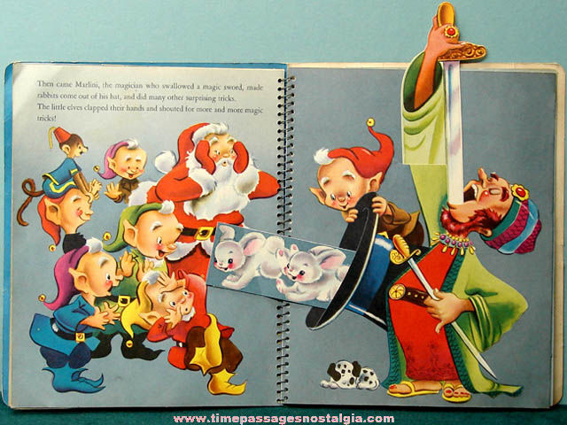 Colorful 1955 Santa’s Merry Carnival Pop Up Children’s Book