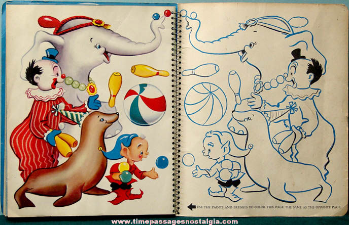 Colorful 1955 Santa’s Merry Carnival Pop Up Children’s Book