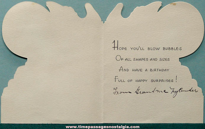 Colorful 1947 Treasure Masters Bubble Gum Birthday Greeting Card