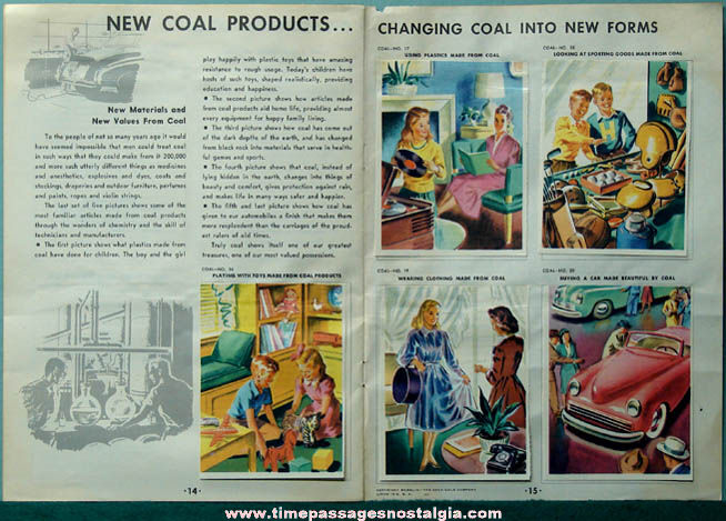 ©1949 Coca Cola Premium Our America Coal Booklet with (20) Colorful Cards