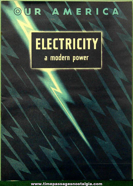 ©1942 Coca Cola Premium Our America Electricity Booklet with (20) Colorful Cards