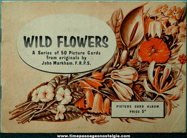 Old Brooke Bond Tea Advertising Premium Wild Flowers Card Set Album