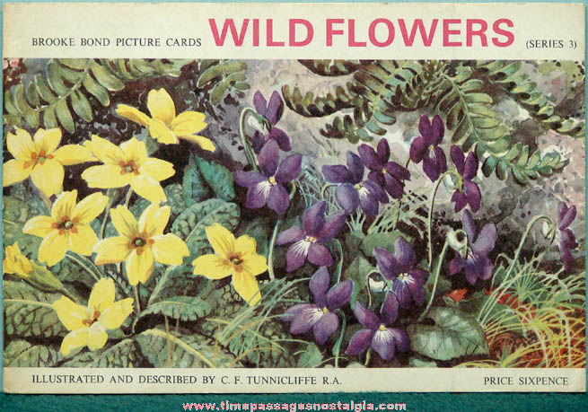Old Brooke Bond Tea Advertising Premium Wild Flowers Card Set Album