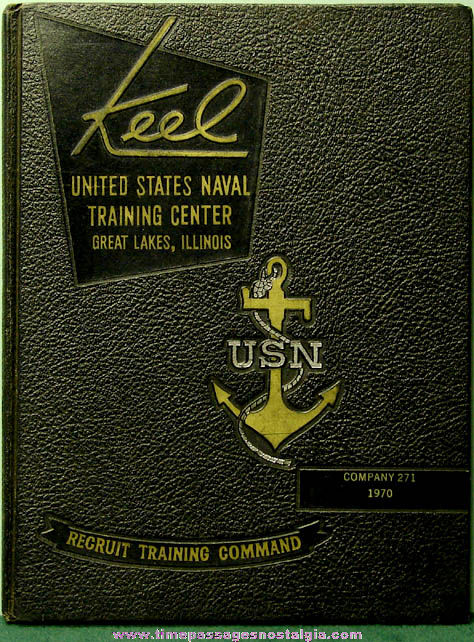 1970 United States Navy Great Lakes Recruit Training Command Book