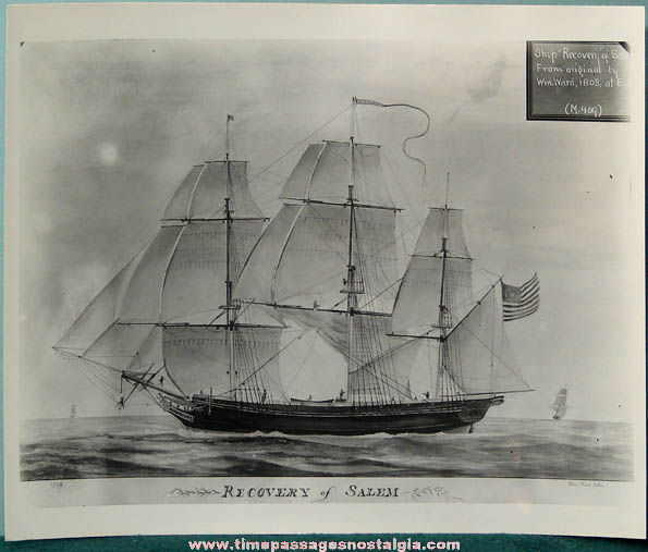 (11) Different Old Peabody Museum of Salem Sailing Ship Photographs