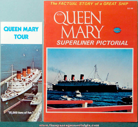1970s R.M.S. Queen Mary Ship Book & Advertising Brochure