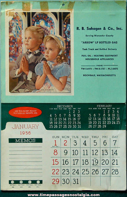 1956 Arrow Bottled Gas - Better Homes & Gardens Advertising Premium Calendar