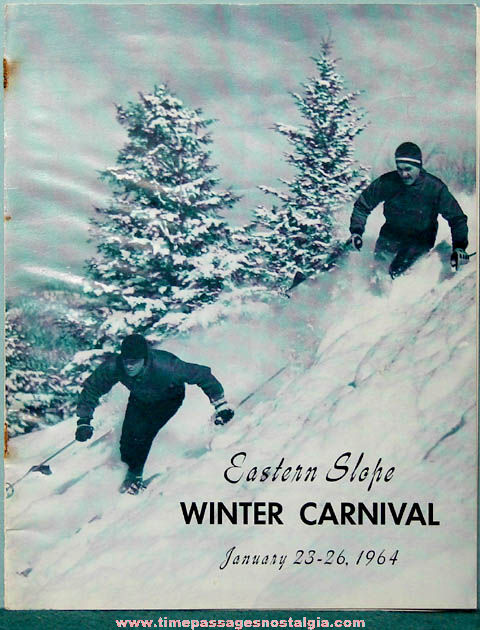 1964 First Eastern Slope Winter Carnival Advertising Souvenir Program Book