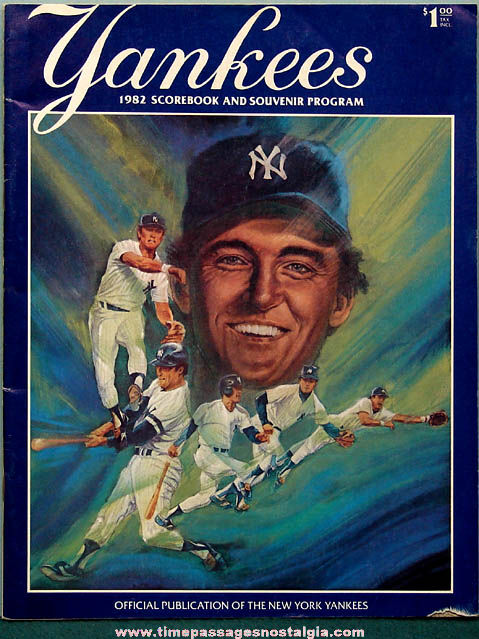 1982 New York Yankees Baseball Scorebook & Souvenir Program