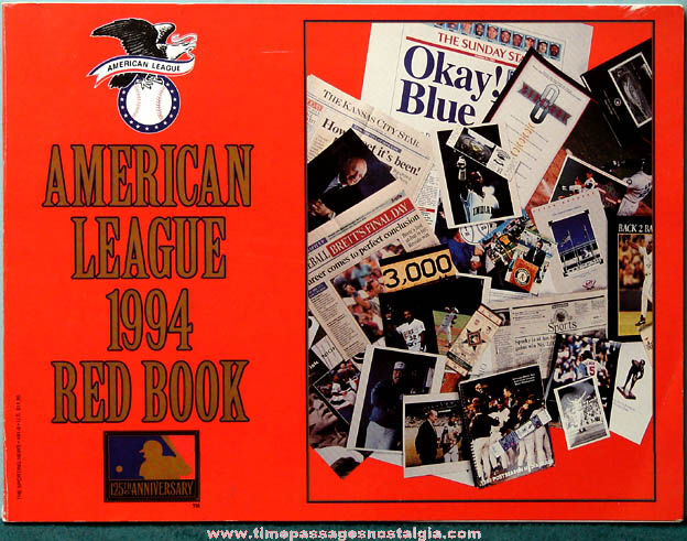 1994 American League Baseball Team Red Book