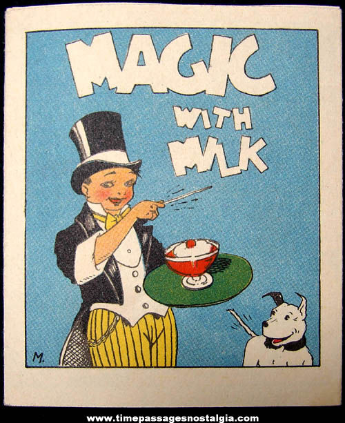 1932 Junket Dessert Magic Advertising Premium Comic Strip Booklet