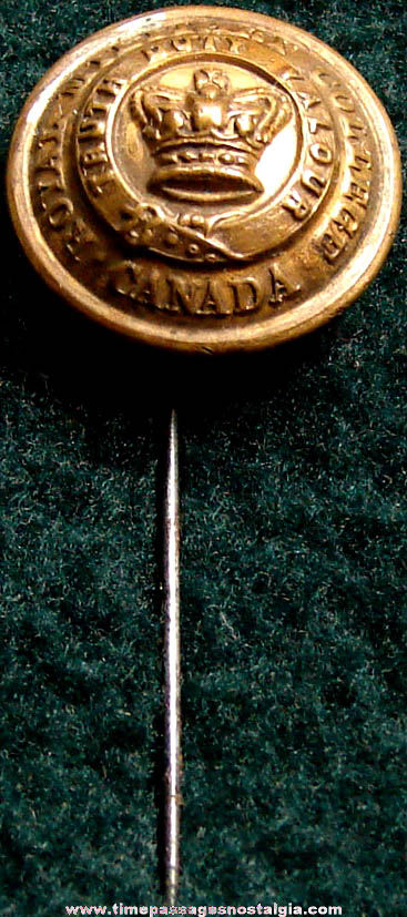 Old Royal Military College of Canada Brass Jewelry Stick Pin