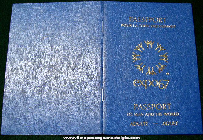 1967 Montreal Expo World’s Fair Advertising Souvenir Passport Booklet