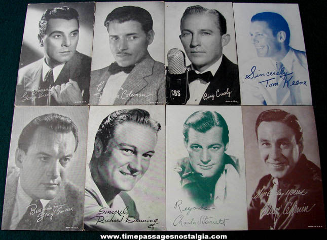 (8) Different Old Movie Actor Arcade Cards