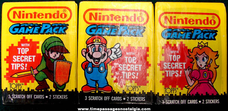 ©1989 Topps Nintendo Video Game Trading Card Stickers Full Store Display Box