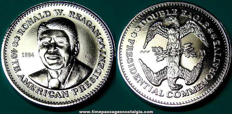 1984 United States President Ronald Reagan Commemorative Token Coin