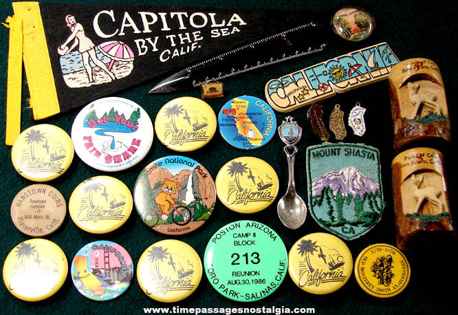 (25) Small State of California Advertising & Souvenir Items