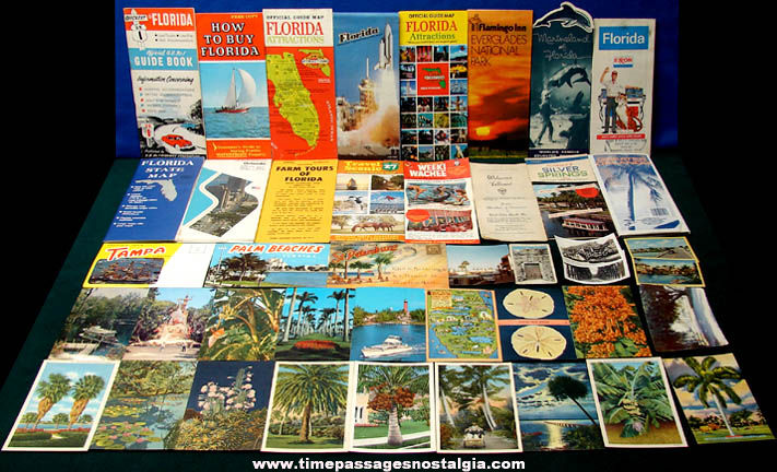 (43) Old State of Florida Advertising & Souvenir Paper Items