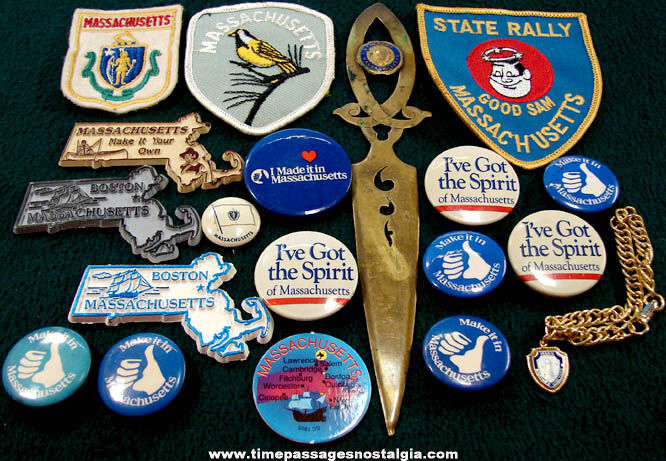 (19) State of Massachusetts Advertising & Souvenir Items