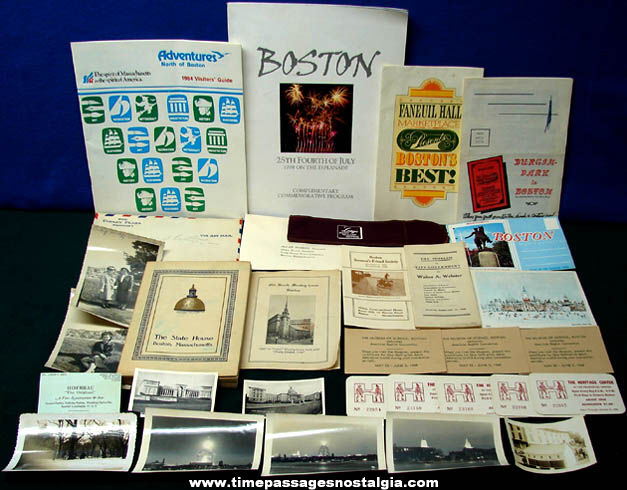 (31) Old Boston Massachusetts Advertising & Souvenir Paper Items