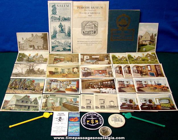 (34) Old Salem Massachusetts Advertising & Souvenir Items
