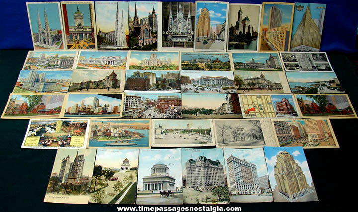 (38) Old New York City Advertising & Souvenir Post Cards