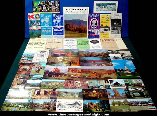 (52) State of Vermont Paper Advertising & Souvenir Items