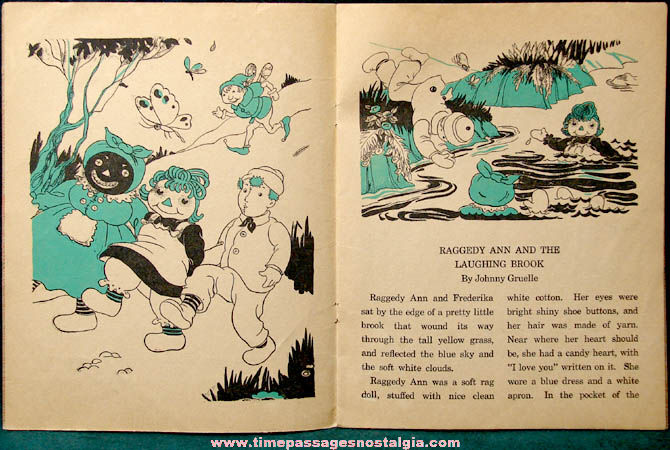 1944 Raggedy Ann and The Laughing Brook Story and Coloring Book