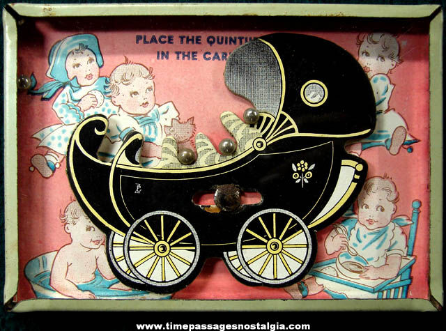 Old Dionne Quintuplet Babies Dexterity Puzzle Game