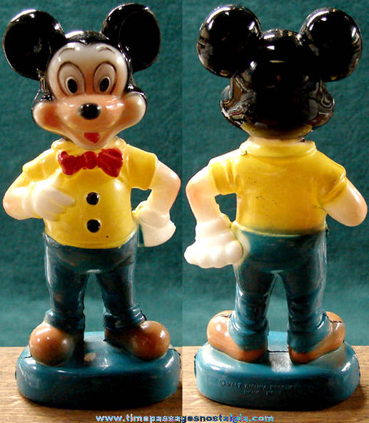 1958 Walt Disney Mickey Mouse Character U.S. Time Timex Watch Figurine