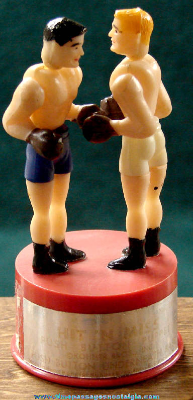 Old Kohner Hit ’n Miss Boxers Mechanical Toy Push Puppet