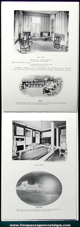 1912 Craig Hall Hotel Atlantic City New Jersey Advertising Souvenir Calendar & Booklet
