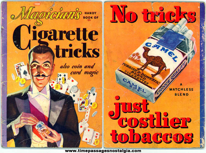 ©1933 Cigarette Advertising Premium Magician’s Cigarette Tricks Book